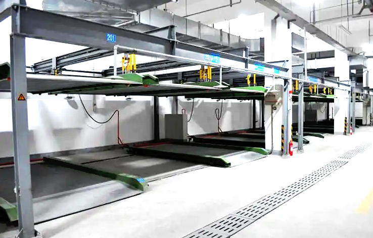 地下室兩層升降橫移式機(jī)械車位